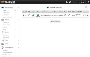 Virtualizor screenshot 2
