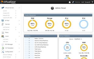 Virtualizor screenshot 1