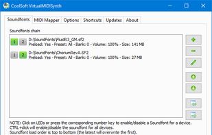 VirtualMIDISynth screenshot 1