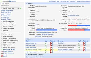 Virtualmin screenshot 1