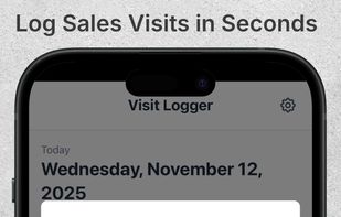 Add a new visit with customer name, date, and optional notes.