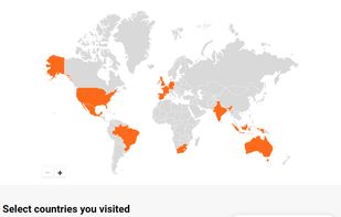 Visited Countries Map screenshot 1