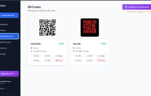 Connect your business, create custom QR codes, filter reviews and create social media assets from 5-star reviews with Visto.pro