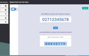 Start a support section using SMS invitation