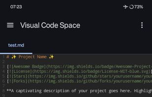 Visual Code Space screenshot 1