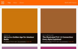 Vue HN screenshot 1