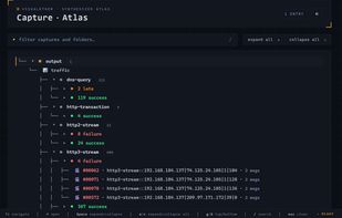 Capture Atlas — batch runs land every session in a browsable, machine-readable index.