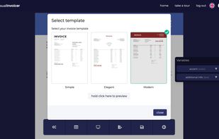 Ability to choose a template