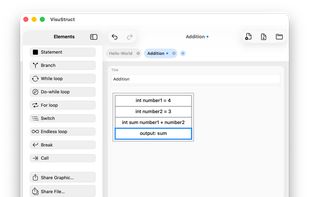 Design algorithm with the structogram editor