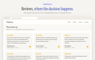 The reviews layout showing star ratings, review text, reviewer names and dates from a Google Maps listing. Sample content.