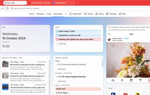 Vivaldi v7.0 on desktop
Dashboard