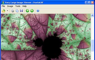 Vliv displaying a 32000x24000 multi-resolution fractal image.