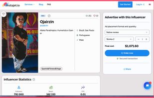 Influencer in the catalog