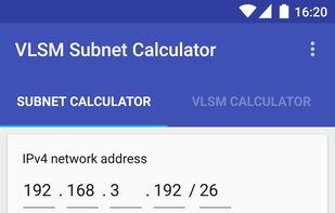 VLSM Subnet Calculator screenshot 1