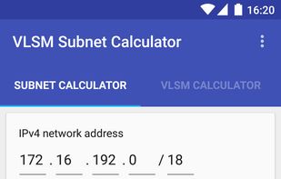 VLSM Subnet Calculator screenshot 1
