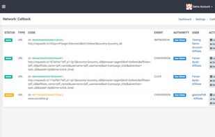 Server to server tracking postback/callback