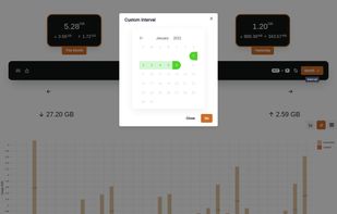 Choose custom interval modal