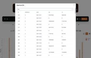 Export data as CSV file