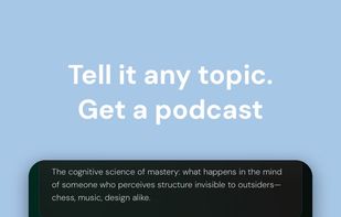 Voca Studio — type any topic and get a two-host podcast episode