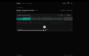 Song editor with instrumental and vocal waveforms.