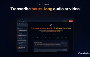 Upload a file or paste a link to start a transcription.
