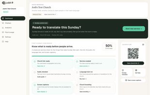 App dashboard. This is what the user sees when they log in.