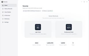 Voconly main interface