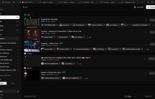 The main app overview. Here you see all the VoD and clips you got.