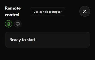 Remote Page: use a scond device as a remote to control your teleprompter