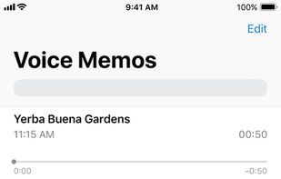 Voice memos screenshot 1