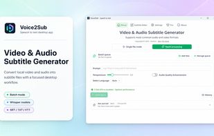 Voice2Sub screenshot 1