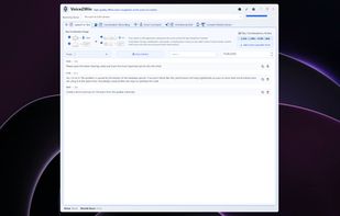 Main speech-to-text interface with configurable hotkeys and direct text insertion.