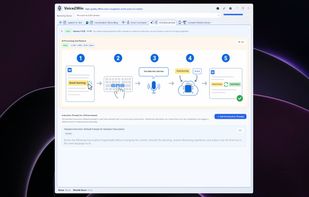Local AI enhancement interface for improving or transforming transcribed text.