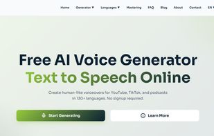 voicelime ai voice generator homepage