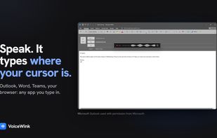 Dictating an email in Outlook.