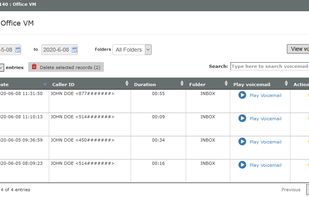 Operations on recorded voicemails