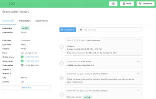 Voiptime Cloud Lead Management System Client Card
