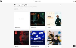 Select one of our designer-made templates to base your video on.