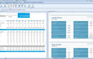 Vole Excel is editing 2 English excel document.
