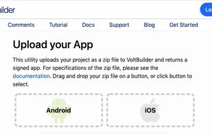 VoltBuilder screenshot 1