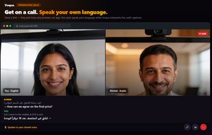 live call in any language auto translated