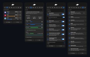 Vorssaint app drop-down menu bar examples