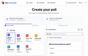 Create a poll