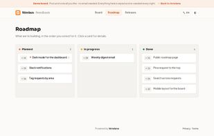 Public roadmap