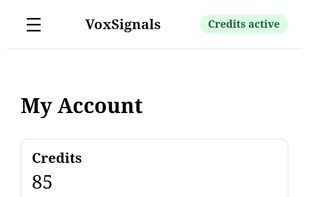 VoxSignals screenshot 1