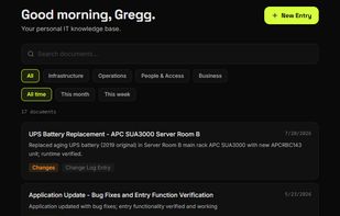 App dashboard