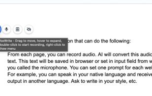 Double-click the floating button that follows you around the page to start recording