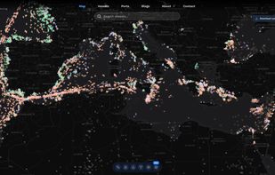 Main map page of Voyage Radar site