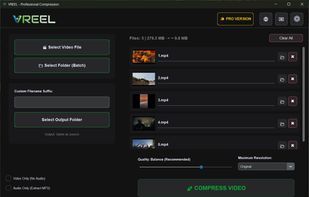 Batch compress multiple videos in one click