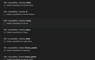 VScode CSS Compatibility screenshot 2